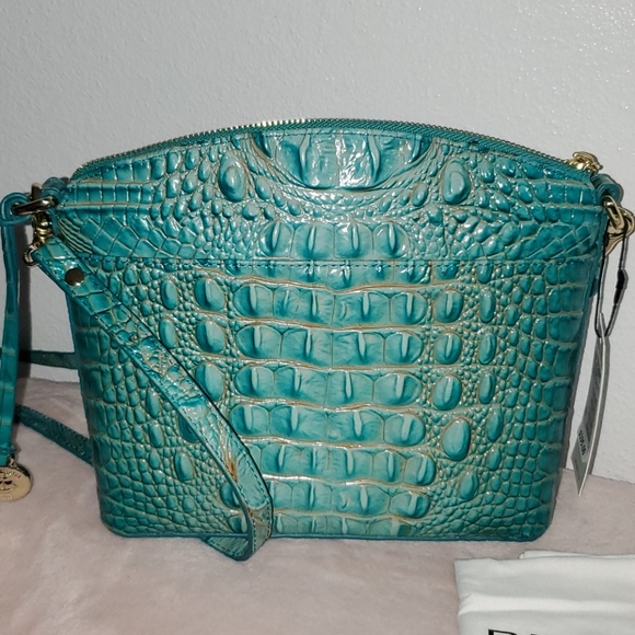 Brahmin Mini Duxbury Turquoise Melbourne Crossbody - Picture 3 of 14